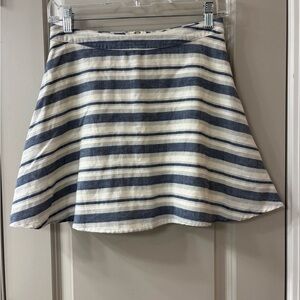 Jella Couture Navy and Cream Striped Skater Skirt